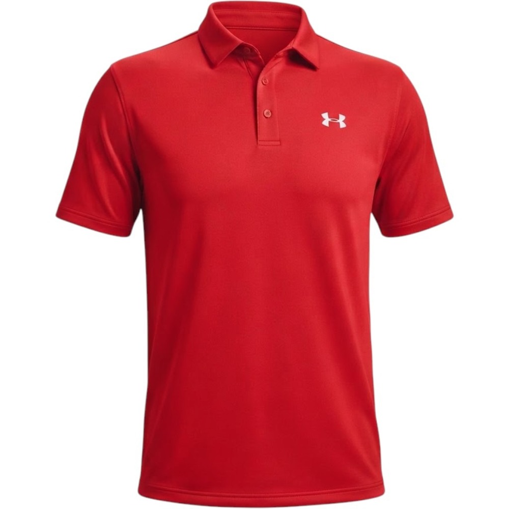 Under Armour Boys Red HeatGear Loose Fit Henley Baseball Jersey Shirt YXL